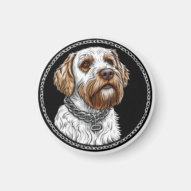 Aimant Portrait de chien mignon (Devant)