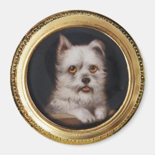 Aimant PORTRAIT DE CHIEN MINIATURE West Highland White Te