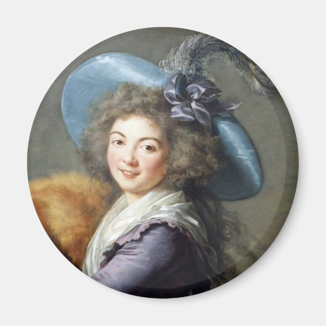 Aimant Portrait de Dame de la Révolution Française (Devant)