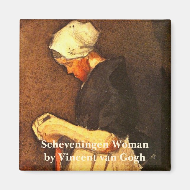 Aimant Portrait de femme de Scheveningen par Vincent van  (Devant)