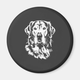 Aimant Portrait de Golden Retriever Vêtements Minimaliste