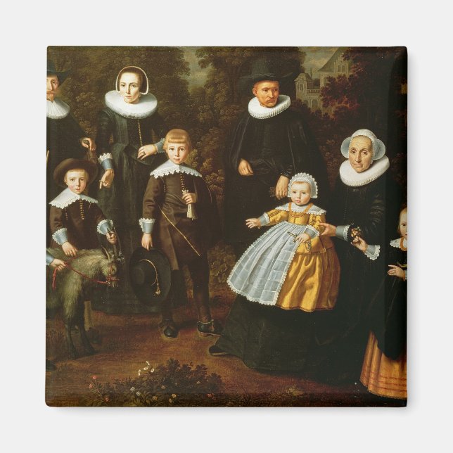 Aimant Portrait de groupe de trois générations (Devant)