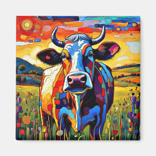 Aimant Portrait de la vache 2
