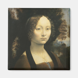 Aimant Portrait de Léonard de Vinci de Ginevra Benci