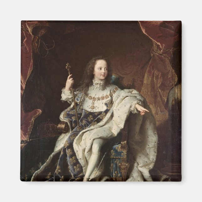 Aimant Portrait de Louis XV dans Robes de couronnement, 1 (Devant)