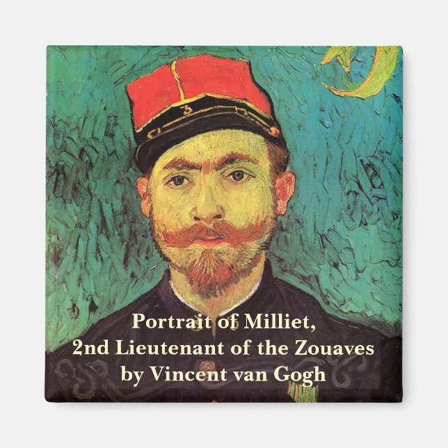 Aimant Portrait de Milliet, L'Amant par Vincent van Gogh (Devant)