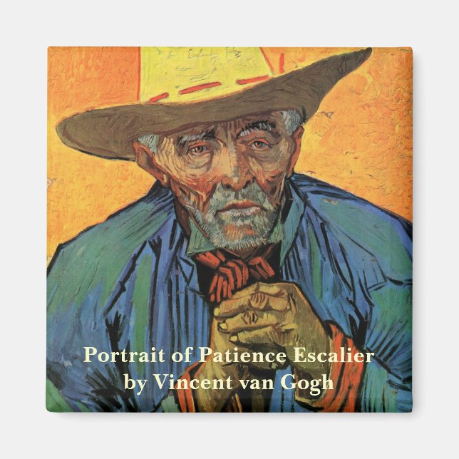 Aimant Portrait de Patience Escalier par Vincent van Gogh (Devant)