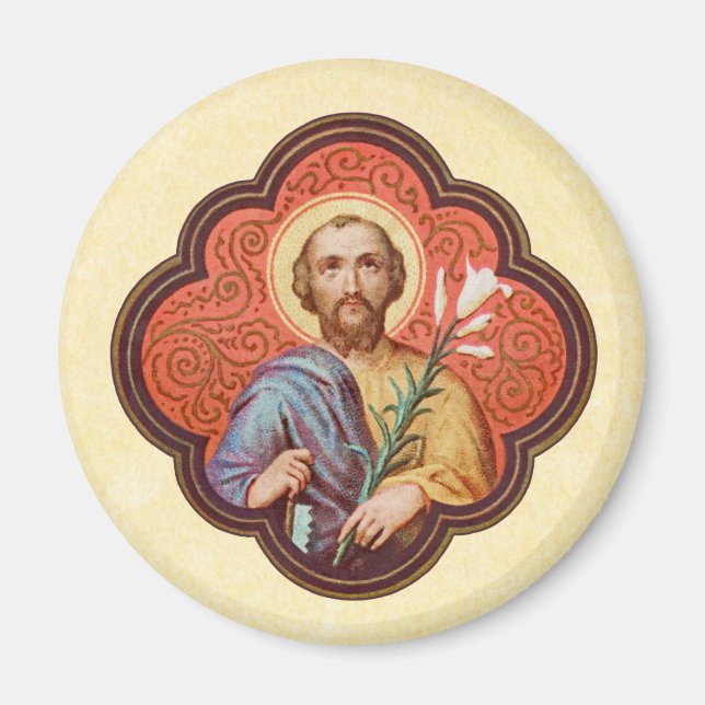 Aimant Portrait de Saint-Joseph dans un octofoil (TF 02) (Devant)