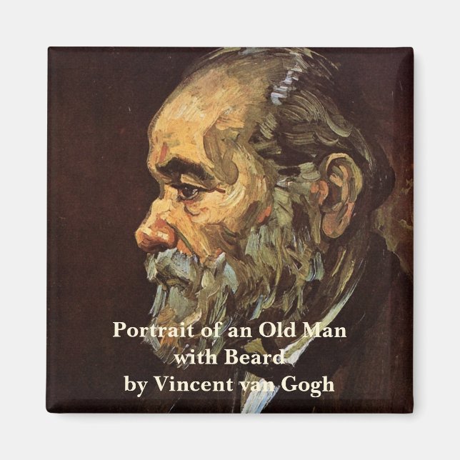 Aimant Portrait de vieil homme avec barbe par Vincent van (Devant)