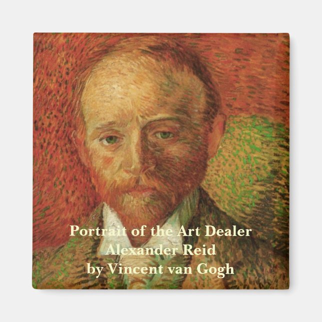 Aimant Portrait de Vincent van Gogh du marchand d'art Ale (Devant)