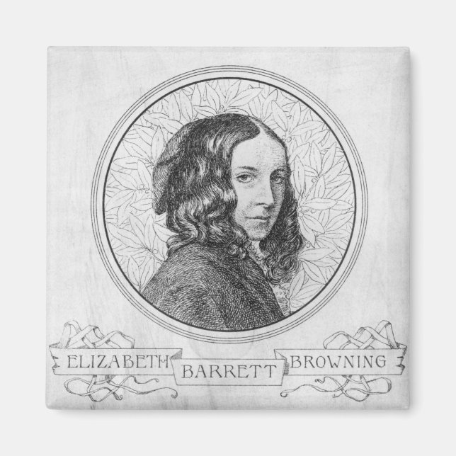Aimant Portrait d'Elizabeth Barrett Browning (Devant)