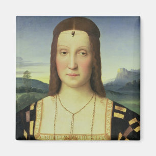 Aimant Portrait d'Elizabeth Gonzaga, c.1504 (huile sur le