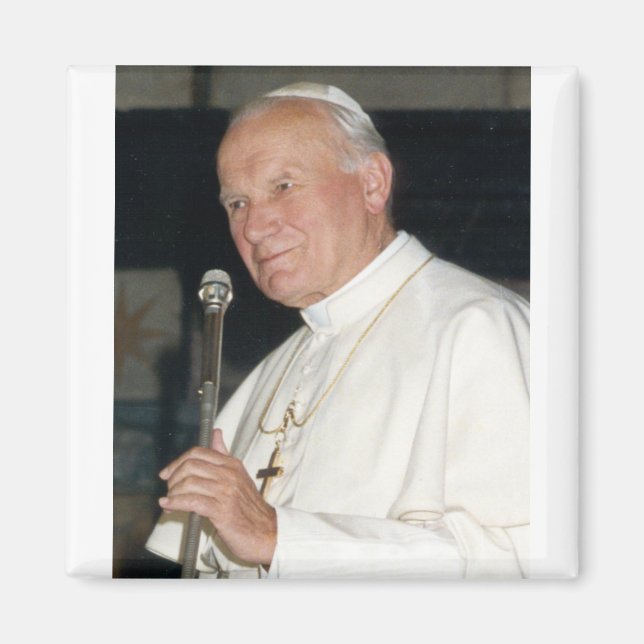 Aimant Portrait du Pape Jean-Paul II (Devant)