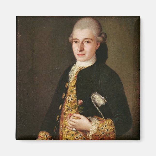 Aimant Portrait d'un Gentleman avec un Rose Buttonhole (Devant)