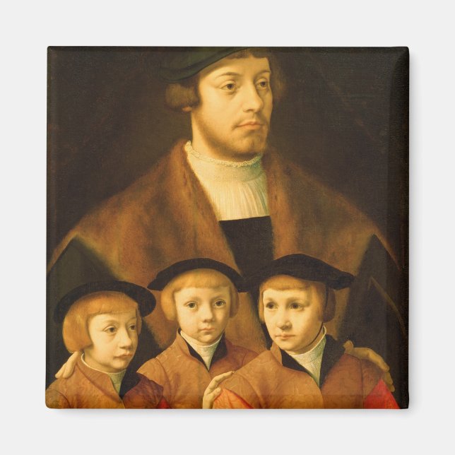 Aimant Portrait d'un homme et de ses trois fils (Devant)