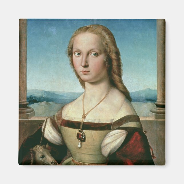 Aimant Portrait d'une dame avec une licorne, c.1505-6 (Devant)