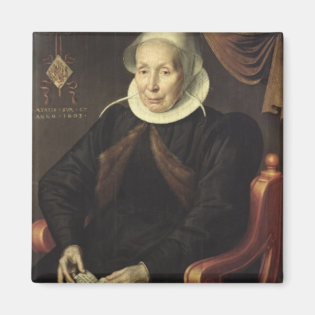 Aimant Portrait d'une femme âgée, 1603 (Devant)