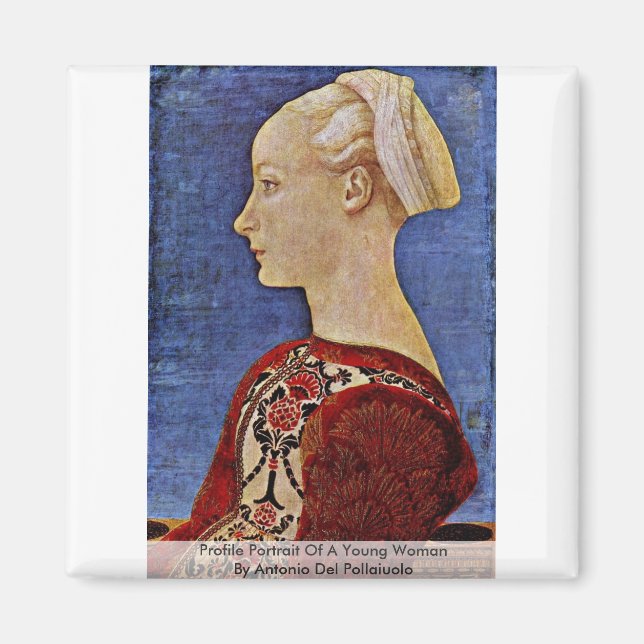 Aimant Portrait D'Une Jeune Femme (Devant)