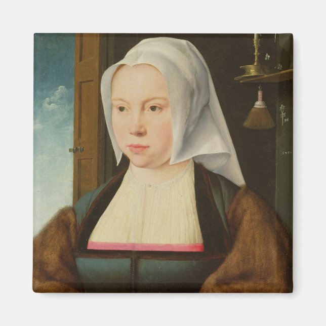 Aimant Portrait d'Unknown Lady, 1527 (oil on panel) (Devant)