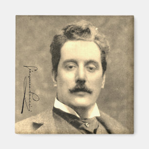 Aimant Portrait et signature de Giacomo Puccini
