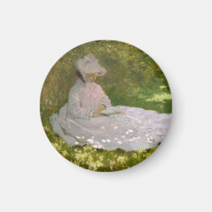 Aimant Portrait impressionniste de printemps, Claude Mone