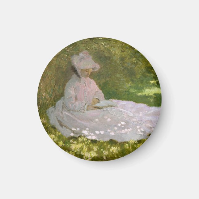 Aimant Portrait impressionniste de printemps, Claude Mone (Devant)