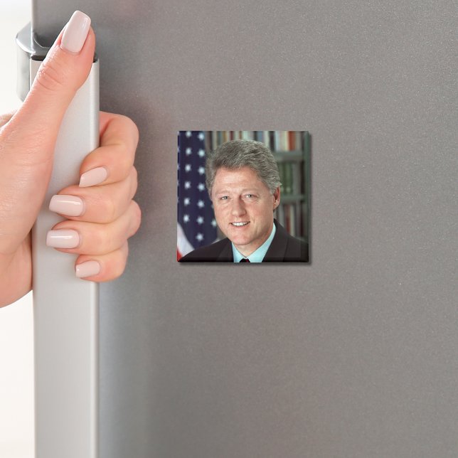 Aimant Portrait officiel du président Bill Clinton (Zazzle President Bill Clinton Official Portrait Magnet (Front))