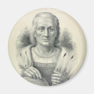 Aimant Portrait vintage de Christophe Colomb
