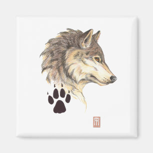 Aimant Portrait Wolf