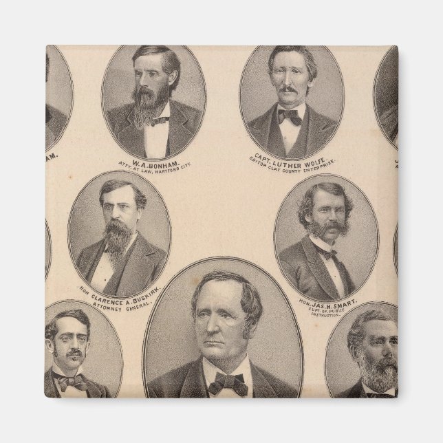Aimant Portraits de Hon Thomas A Hendricks (Devant)