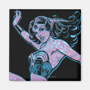 Aimant Pose colorée de Wonder Woman