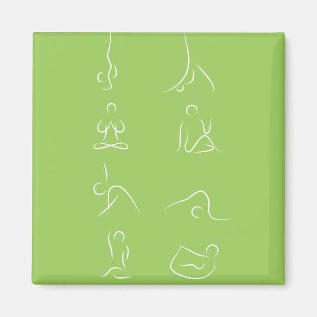 Aimant Poses de yoga (Devant)