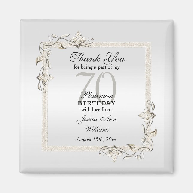 Aimant Posh 70e anniversaire Platinum (Devant)