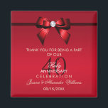 Aimant Posh Gem Bow & Ribbon 40e anniversaire de Mariage<br><div class="desc">Personnalisé 40ème anniversaire de Mariage fête merci aimnet pour les couples 40ème anniversaire événements. Tout le texte, la police et la couleur de texte sont entièrement personnalisables pour répondre à vos besoins, si vous souhaitez aider à customiser votre produit ou si vous souhaitez faire correspondre les produits, veuillez me contacter...</div>