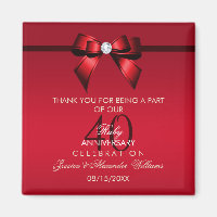 Posh Gem Bow & Ribbon 40e anniversaire de Mariage