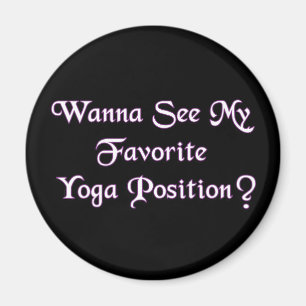 Aimant Position de yoga préférée - Humour adulte drôle