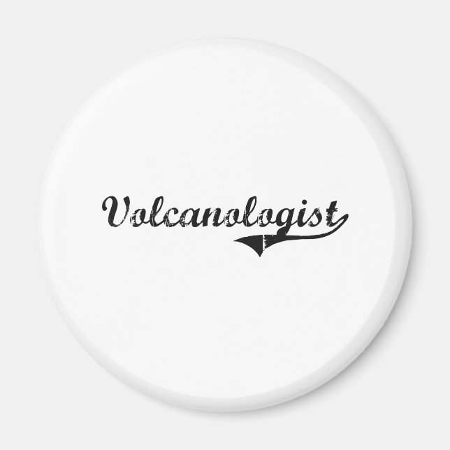 Aimant Poste professionnel Volcanologue (Devant)