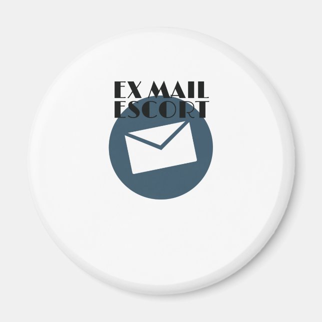 Aimant Poste retraité Ex Escort Mail Carrier (Devant)