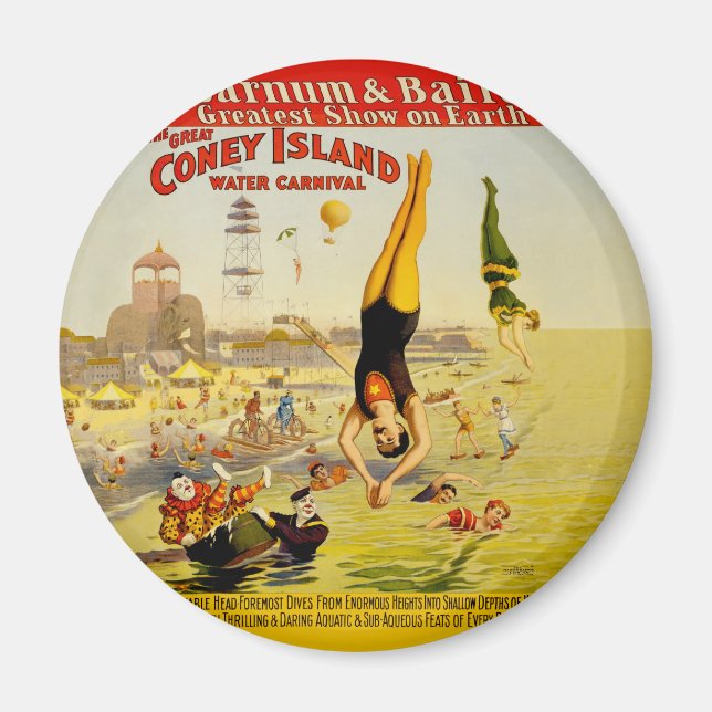 Aimant Poster de Coney Island Sideshow (Devant)