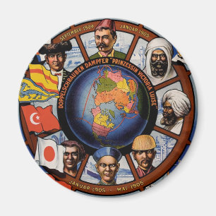 Aimant Poster de la ligne Amerika de Hambourg