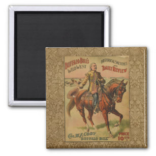 Aimant Poster de l'affiche vintage Western Buffalo Bill W