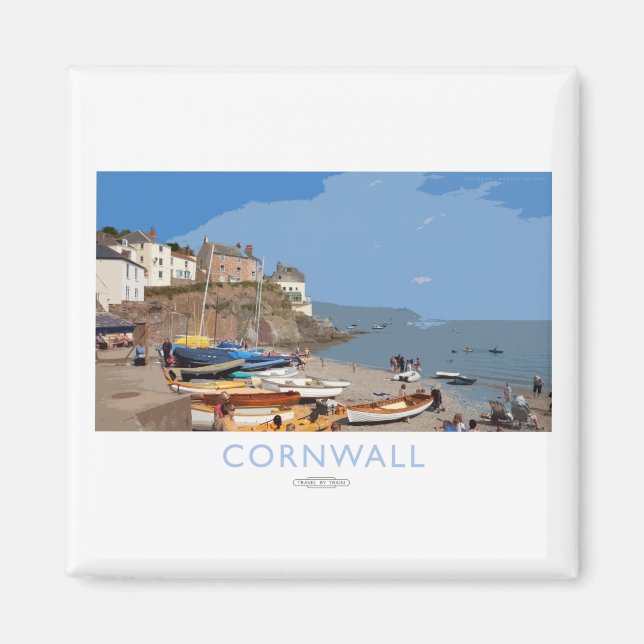 Aimant Poster du chemin de fer Cornwall (Devant)