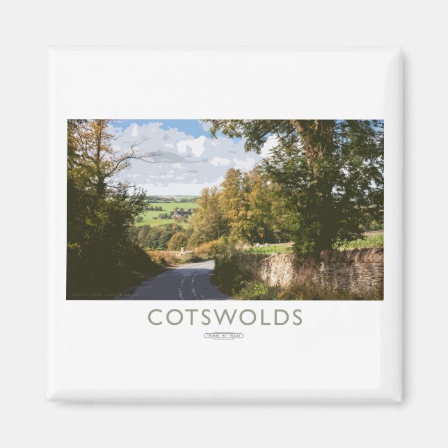 Aimant Poster du Chemin de fer Cotswolds (Devant)