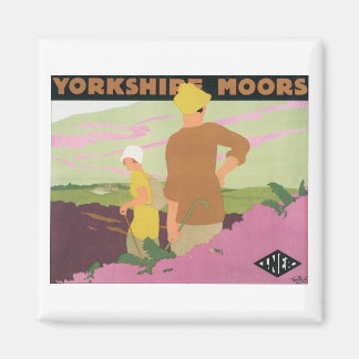 Aimant Poster du Vintage voyage Yorkshire Moors