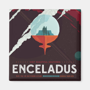 Aimant Poster Espace Rétro Mission Cassini À Saturne