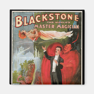 Aimant Poster magique vintage, Grand Magicien Blackstone