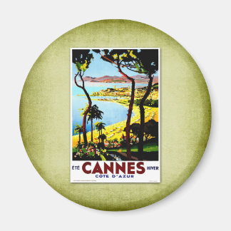 Aimant Poster vintage Cannes France