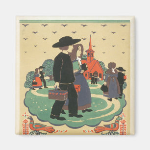 Aimant Poster Vintage voyage faisant la promotion de la P