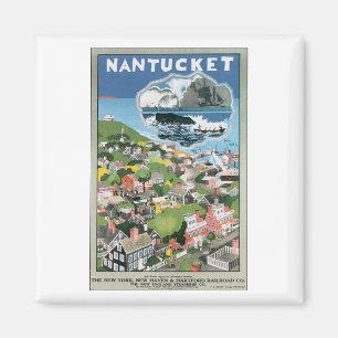 Aimant Poster Vintage voyage Nantucket