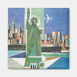 Aimant Poster Vintage voyage pour American Airlines